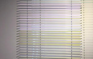 Dichroic glass in "Spectra Blinds" by Rona Meyuchas Koblenz