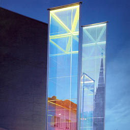 Dual light prisms Vaduz, by Heinz Mack