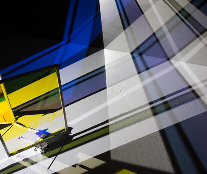 Yoko Seyama: "Saiyah 2", Art installation, transilluminated dichroic filters